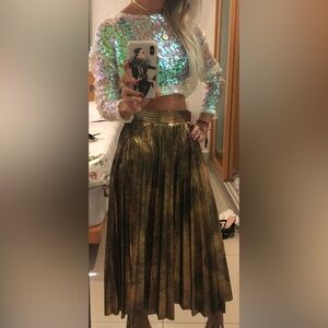 Zara gold skirt